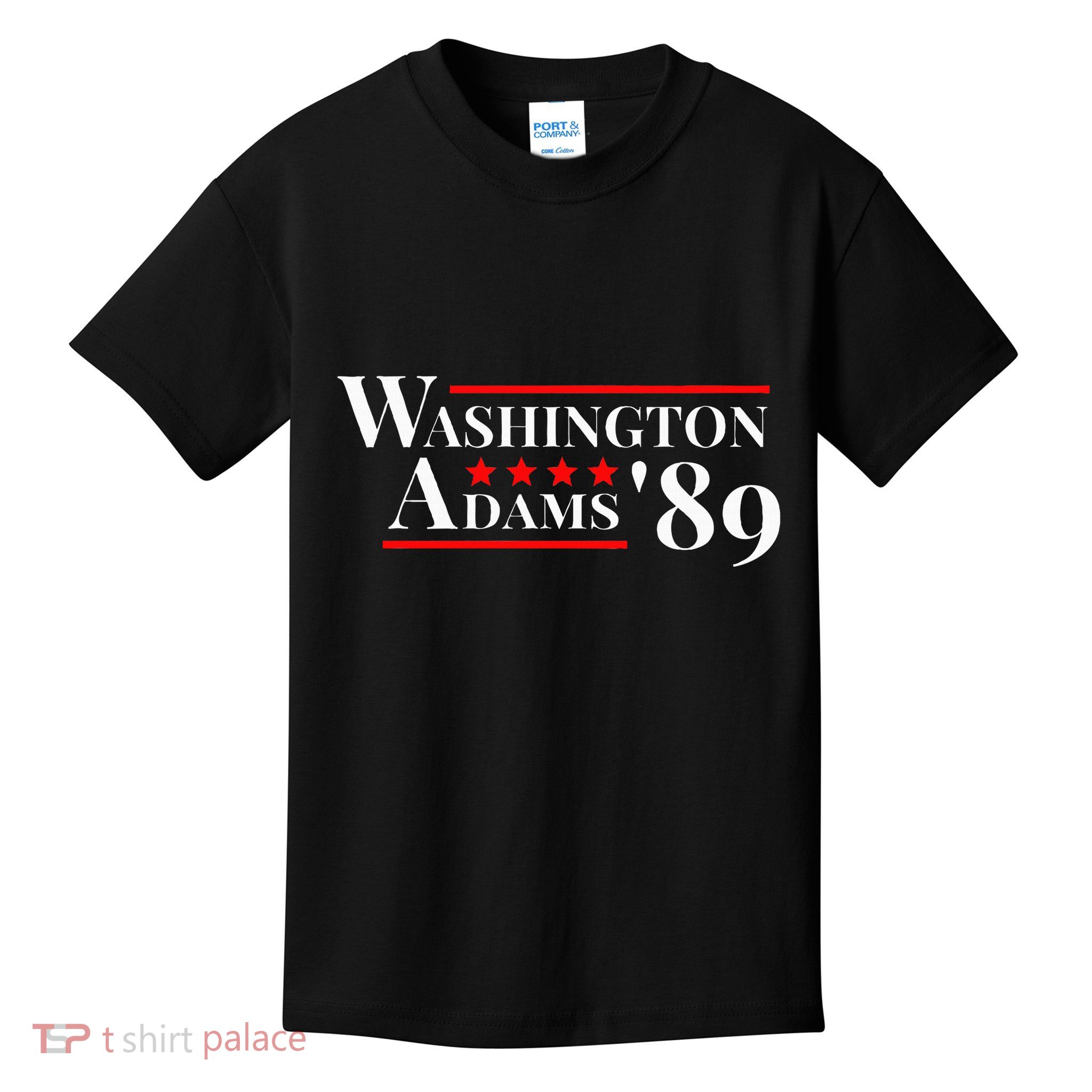Washington Adams 1789 American Presidents Day Us History Kids T-Shirt