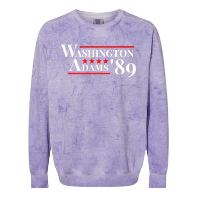 Washington Adams 1789 American Presidents Day Us History Funny Gift Colorblast Crewneck Sweatshirt