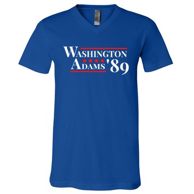 Washington Adams 1789 American Presidents Day Us History Funny Gift V-Neck T-Shirt