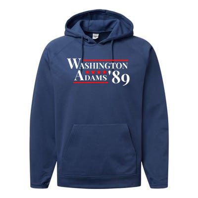 Washington Adams 1789 American Presidents Day Us History Funny Gift Performance Fleece Hoodie