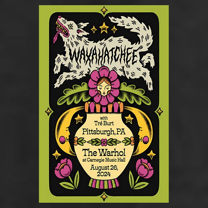Waxahatchee August 26 2024 Carnegie Music Hall Pittsburgh Pa Poster 7 Panel Mesh Trucker Snapback Hat