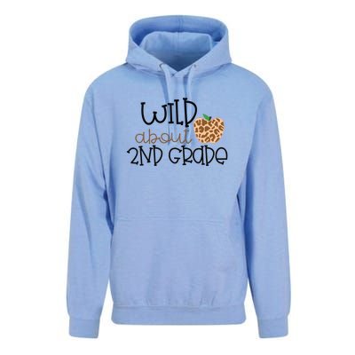 Wild About 2nd Grade Leopard School Grade Teacher Gift Unisex Surf Hoodie