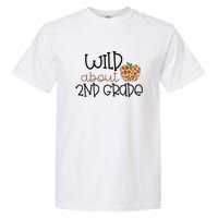 Wild About 2nd Grade Leopard School Grade Teacher Gift Garment-Dyed Heavyweight T-Shirt