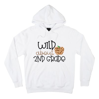 Wild About 2nd Grade Leopard School Grade Teacher Gift Hoodie