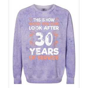 Work anniversary 30 years Company anniversary 30 Colorblast Crewneck Sweatshirt