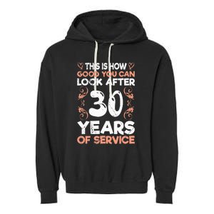 Work anniversary 30 years Company anniversary 30 Garment-Dyed Fleece Hoodie