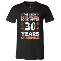 Work anniversary 30 years Company anniversary 30 V-Neck T-Shirt