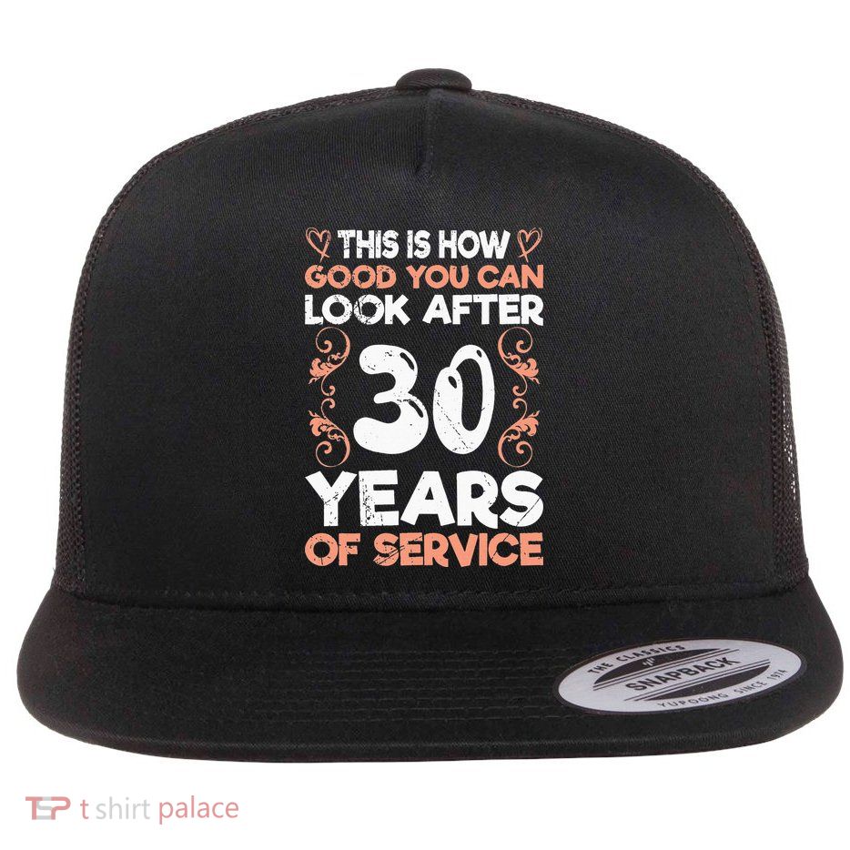 Work anniversary 30 years Company anniversary 30 Flatbill Hat