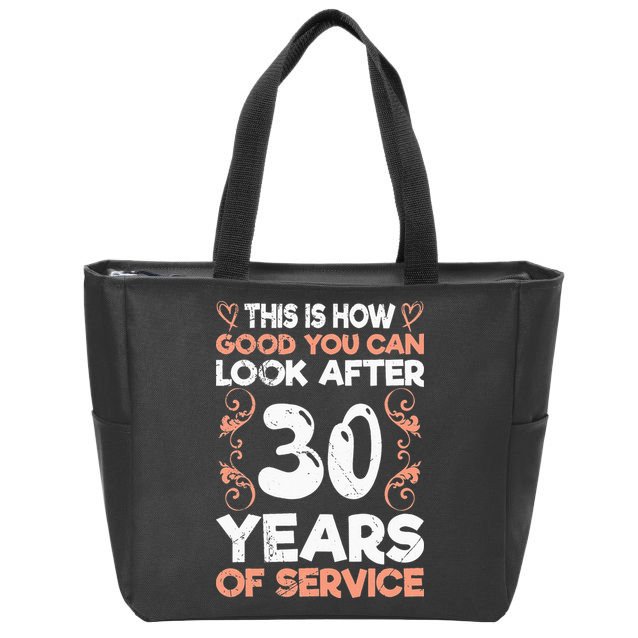 Work anniversary 30 years Company anniversary 30 Zip Tote Bag