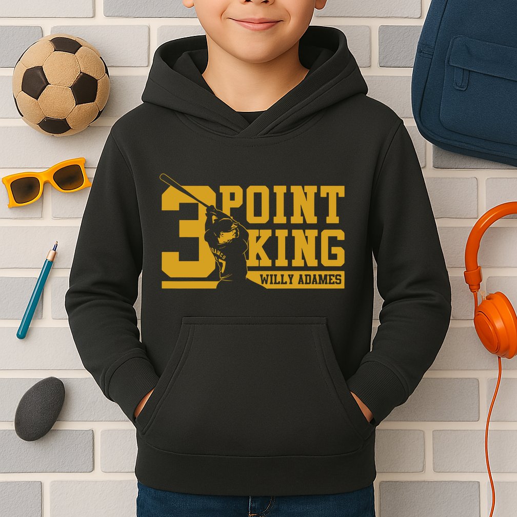 Willy Adames 3 Point King Kids Hoodie