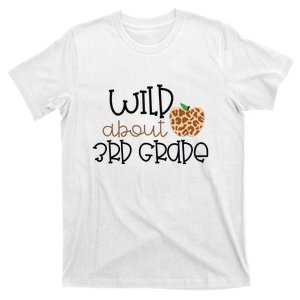 Wild About 3rd Grade Leopard School Grade Teacher Gift T-Shirt