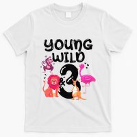Wild And 3 3rd Birthday Safari Zoo Animal Jungle Cute T-Shirt