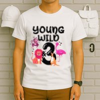 Wild And 3 3rd Birthday Safari Zoo Animal Jungle Cute T-Shirt