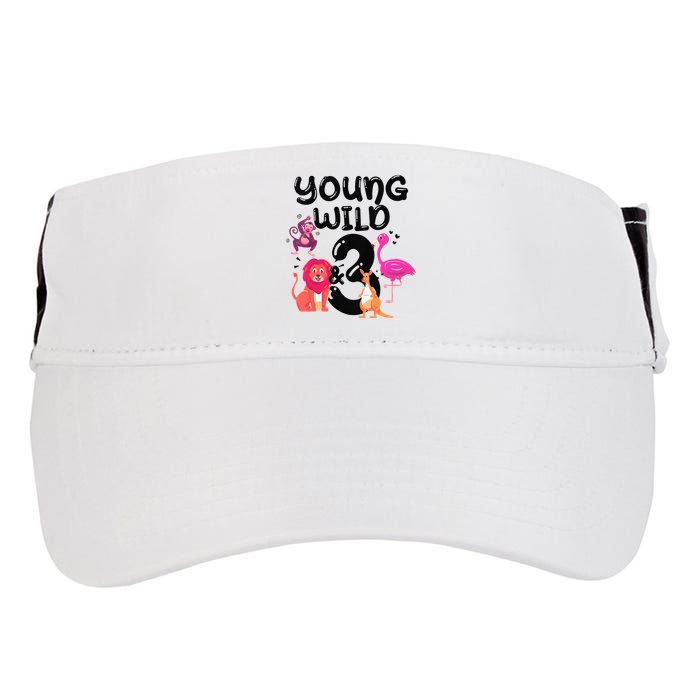 Wild And 3 3rd Birthday Safari Zoo Animal Jungle Cute Adult Drive Performance Visor