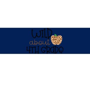 Wild About 4th Grade Leopard School Grade Teacher Gift Bumper Sticker