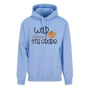 Wild About 5th Grade Leopard School Grade Teacher Gift Unisex Surf Hoodie