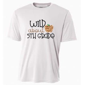 Wild About 5th Grade Leopard School Grade Teacher Gift Cooling Performance Crew T-Shirt