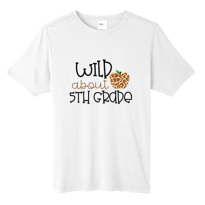 Wild About 5th Grade Leopard School Grade Teacher Gift Tall Fusion ChromaSoft Performance T-Shirt