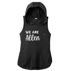 We Are Allen Ladies PosiCharge Tri-Blend Wicking Draft Hoodie Tank