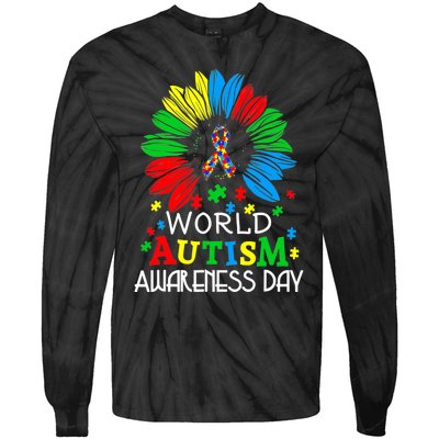 World Autism Awareness Day Gifts Tie-Dye Long Sleeve Shirt