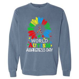 World Autism Awareness Day Gifts Garment-Dyed Sweatshirt