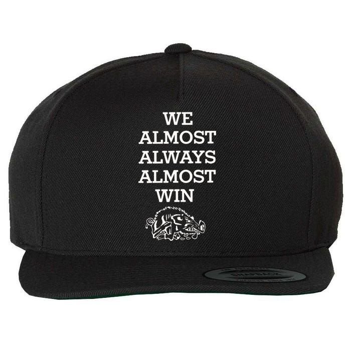 We Almost Always Almost Win Arkansas Wool Snapback Cap