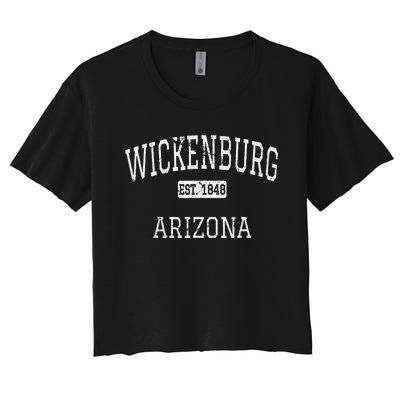 Wickenburg Arizona Az Vintage Women's Crop Top Tee