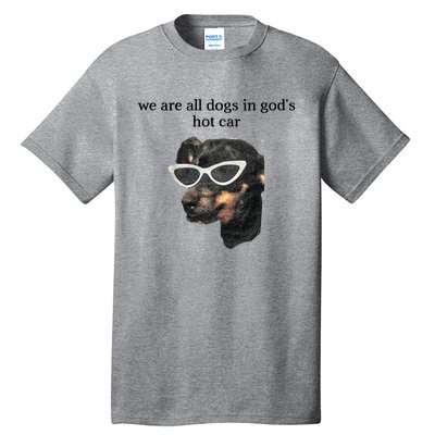 We Are All Dogs In God’S Hot Car Tall T-Shirt