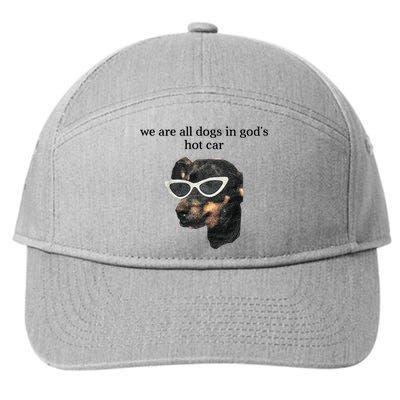 We Are All Dogs In God’S Hot Car 7-Panel Snapback Hat