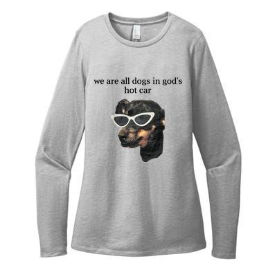 We Are All Dogs In God’S Hot Car Womens CVC Long Sleeve Shirt