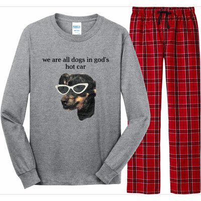 We Are All Dogs In God’S Hot Car Long Sleeve Pajama Set