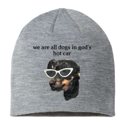 We Are All Dogs In God’S Hot Car Sustainable Beanie