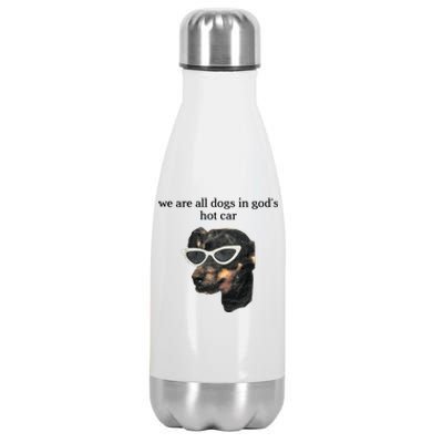 We Are All Dogs In God’S Hot Car Stainless Steel Insulated Water Bottle