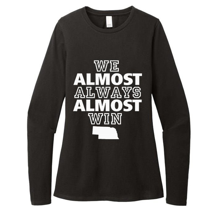 We Almost Always Almost Win Nebraska Map Funny Womens CVC Long Sleeve Shirt