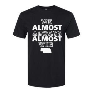 We Almost Always Almost Win Nebraska Map Funny Softstyle CVC T-Shirt