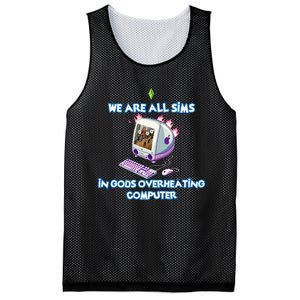 We Are All Sims In GodS Overheating Computer Mesh Reversible Basketball Jersey Tank