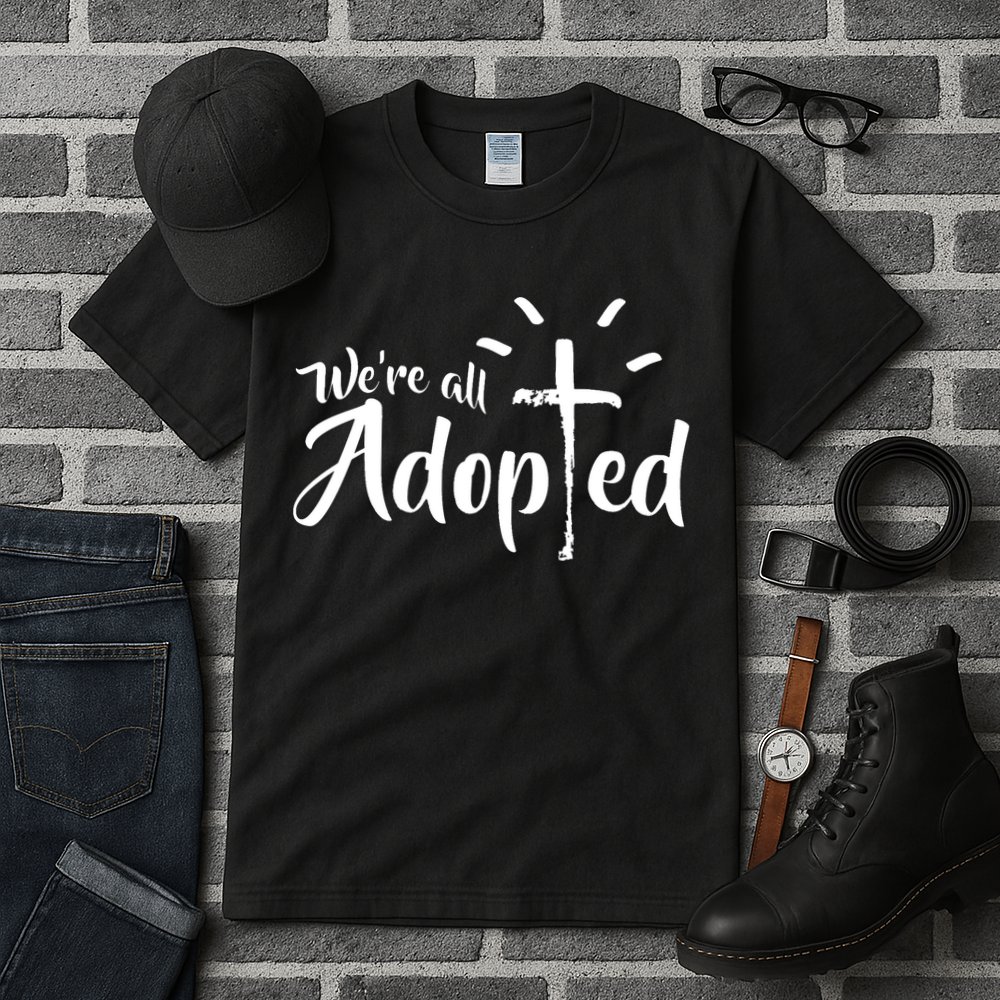 We're All Adopted Christian Cross Tall T-Shirt