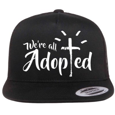 We're All Adopted Christian Cross Flatbill Hat