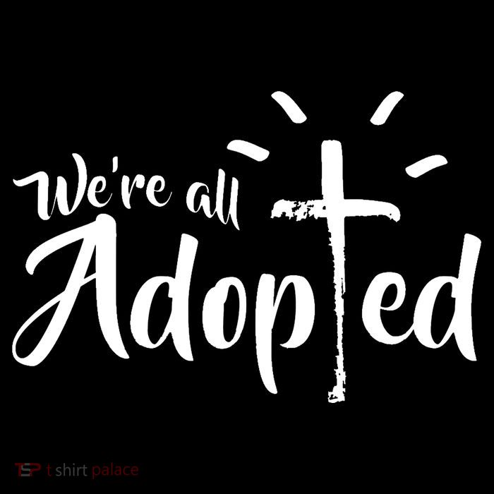 We're All Adopted Christian Cross Women's V-Neck T-Shirt