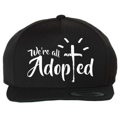 We're All Adopted Christian Cross Wool Snapback Cap