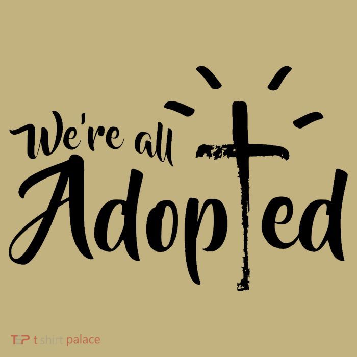 We're All Adopted Christian Cross Magnet