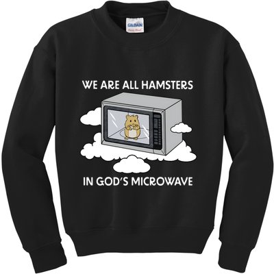 We Are All Hamsters In Gods Microwave Funny Kids Sweatshirt