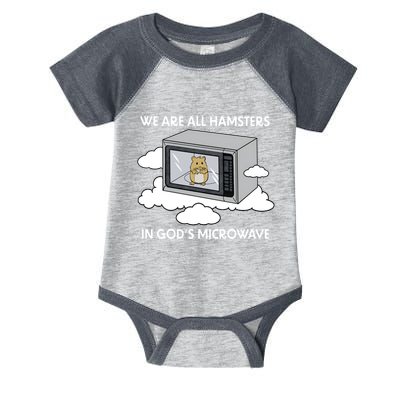 We Are All Hamsters In Gods Microwave Funny Infant Baby Jersey Bodysuit