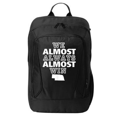 We Almost Always Almost Win Nebraska Map Funny City Backpack