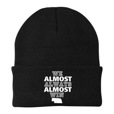 We Almost Always Almost Win Nebraska Map Funny Beanie