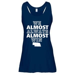 We Almost Always Almost Win Nebraska Map Funny Ladies Essential Flowy Tank