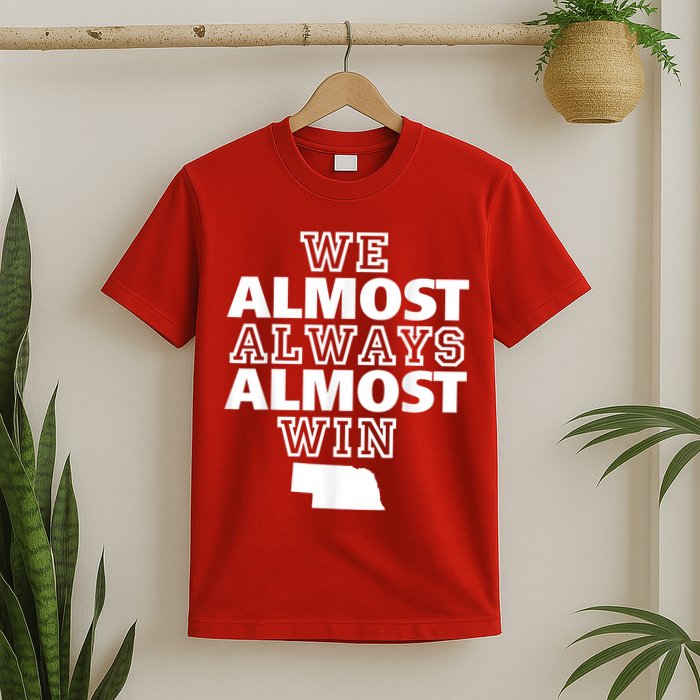 We Almost Always Almost Win Nebraska Map Funny T-Shirt