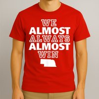 We Almost Always Almost Win Nebraska Map Funny T-Shirt