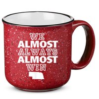 We Almost Always Almost Win Nebraska Map Funny 15oz Campfire Ceramic Mug