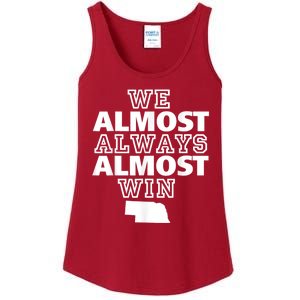 We Almost Always Almost Win Nebraska Map Funny Ladies Essential Tank